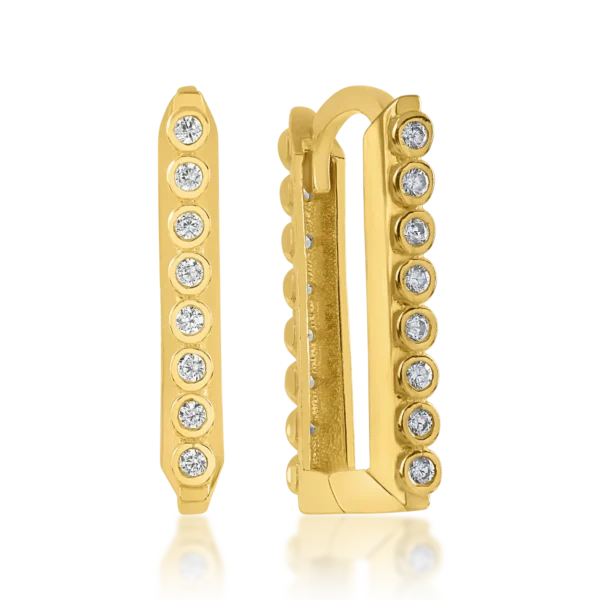 Cercei din aur galben