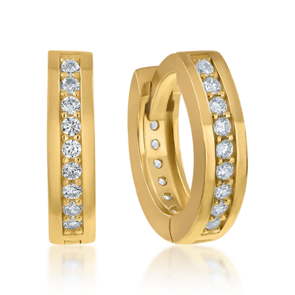 Cercei din aur galben