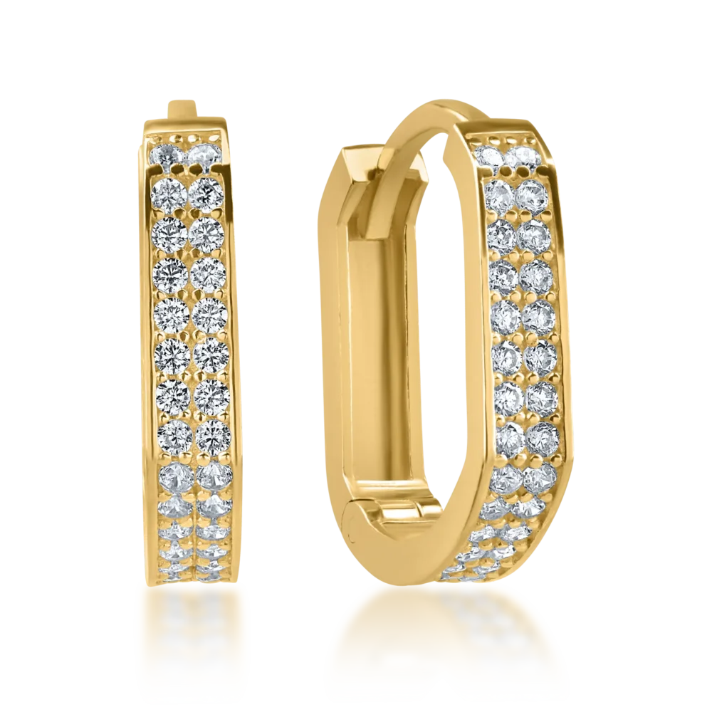 Cercei din aur galben