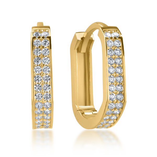 Cercei din aur galben