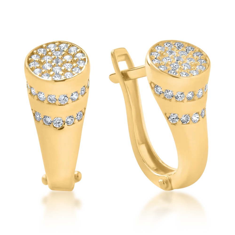 Cercei din aur galben