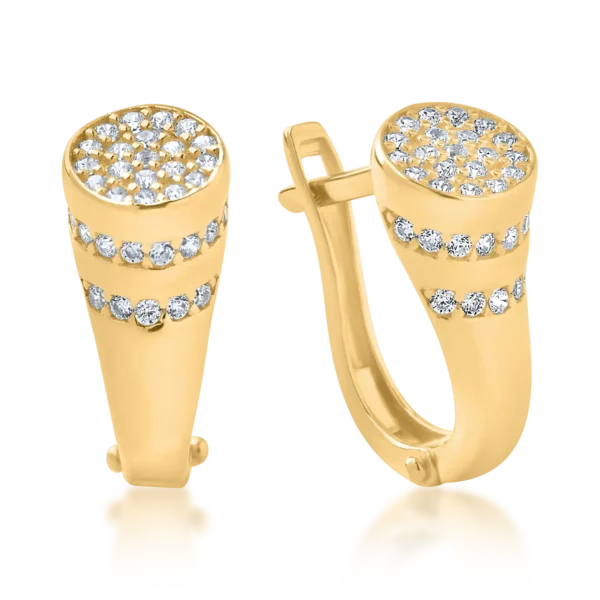 Cercei din aur galben