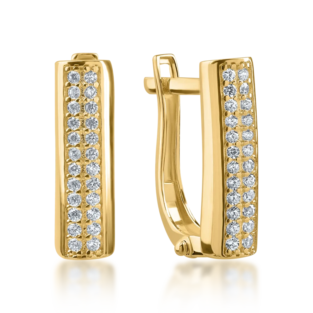 Cercei din aur galben