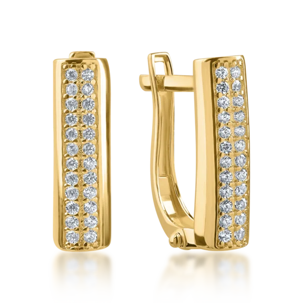 Cercei din aur galben