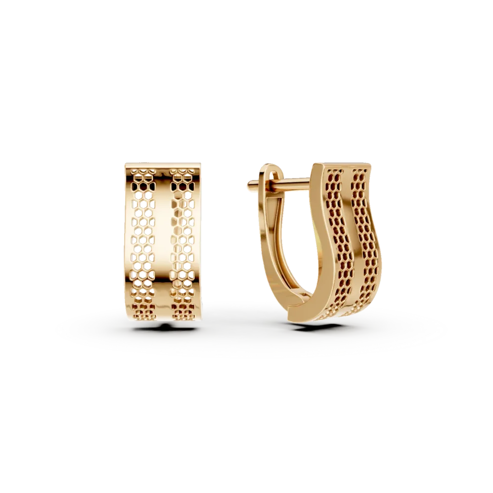 Cercei din aur galben