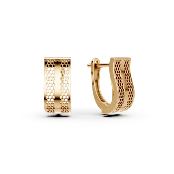 Cercei din aur galben