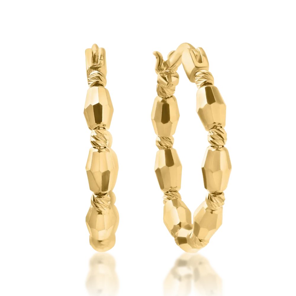 Cercei din aur galben