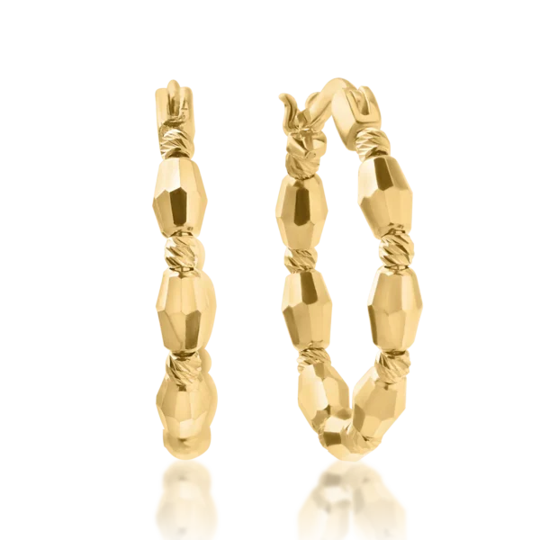 Cercei din aur galben