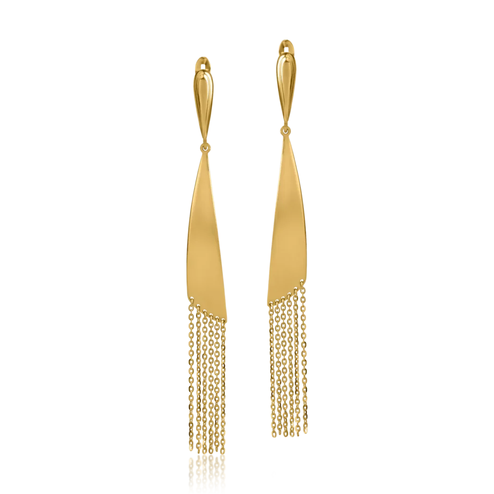 Cercei din aur galben - imagine 2