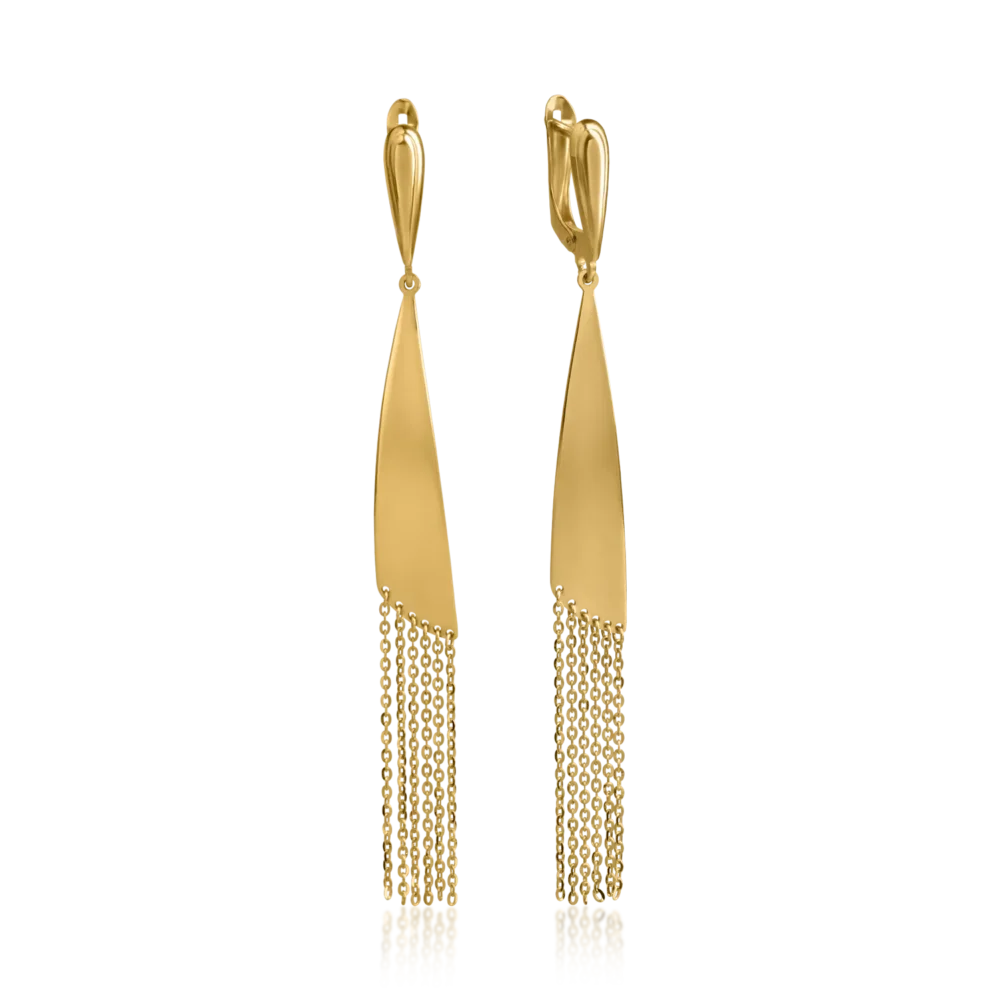 Cercei din aur galben