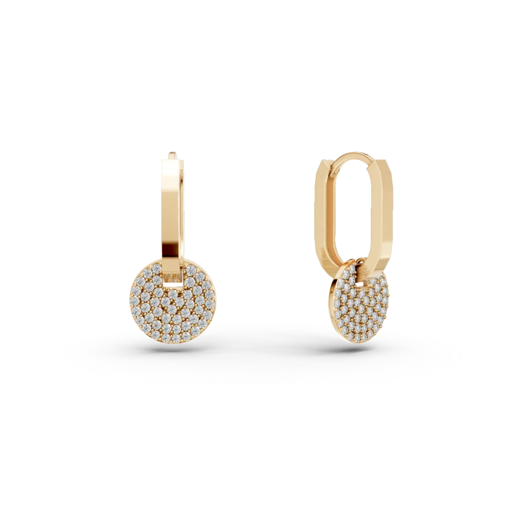 Cercei din aur galben