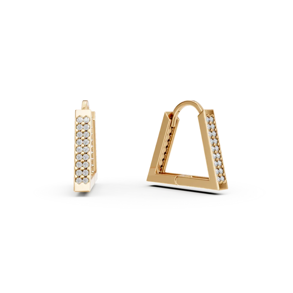 Cercei din aur galben