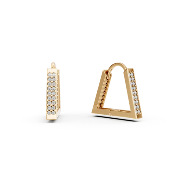 Cercei din aur galben