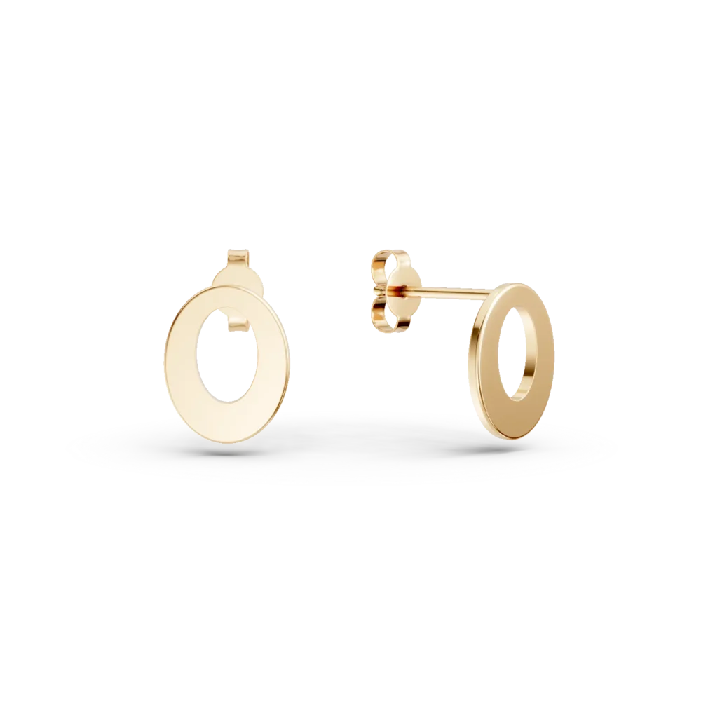 Cercei din aur galben