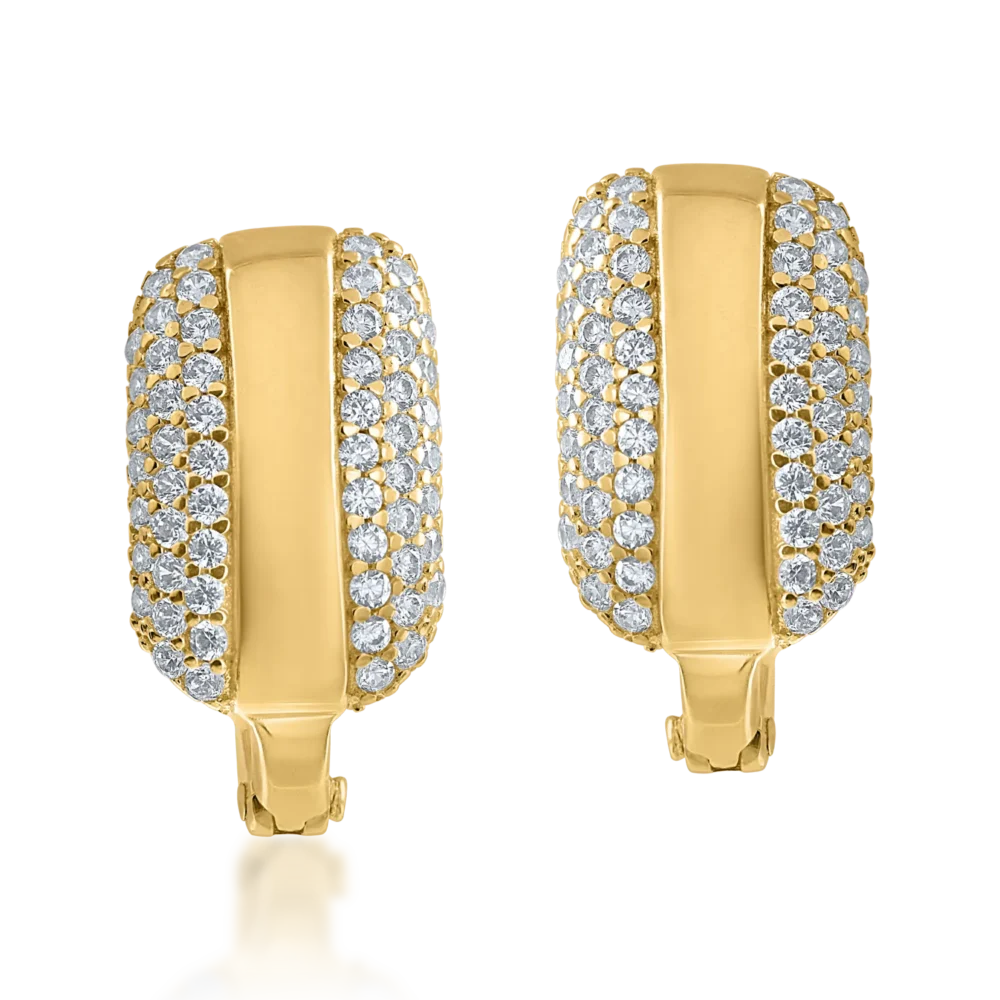 Cercei din aur galben - imagine 2