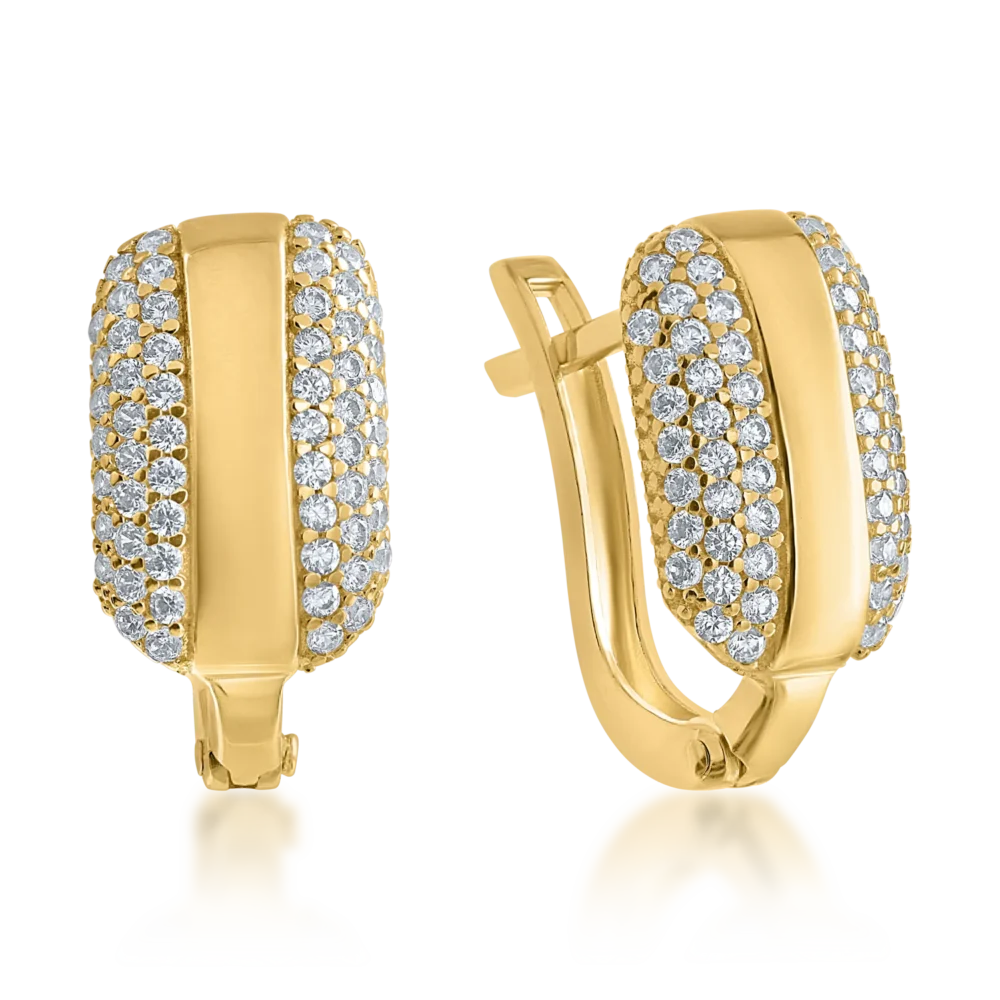 Cercei din aur galben