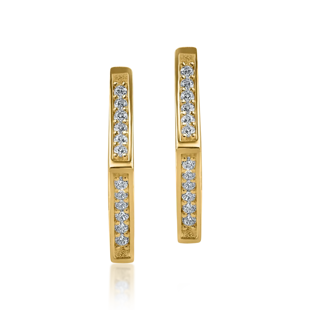 Cercei din aur galben - imagine 2