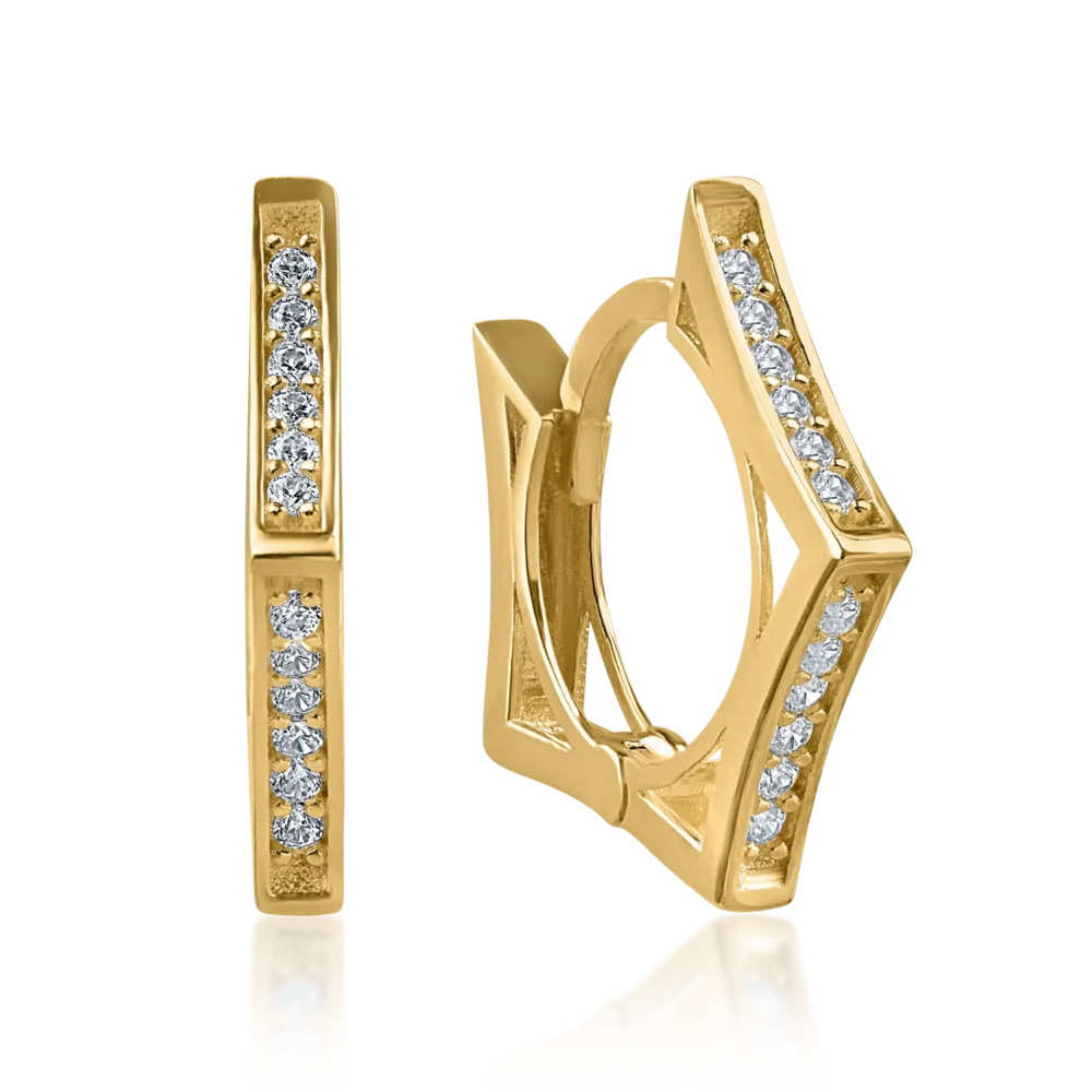 Cercei din aur galben