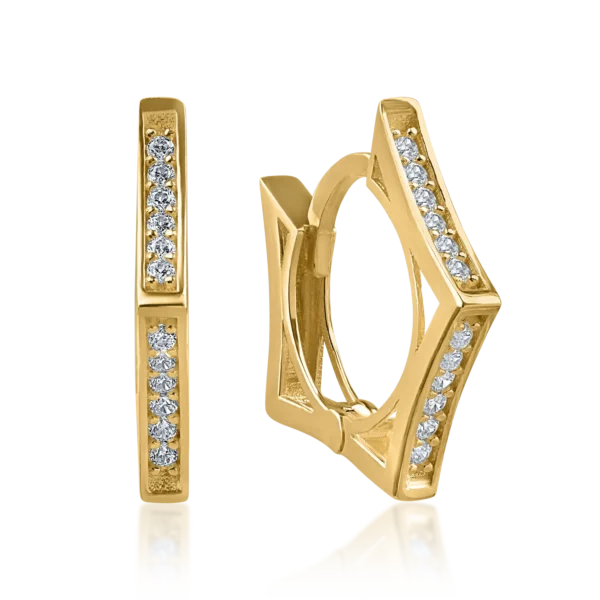 Cercei din aur galben