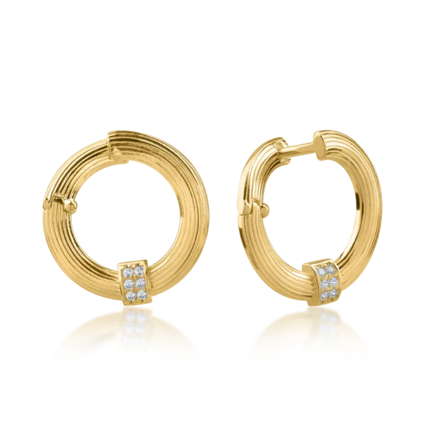 Cercei din aur galben