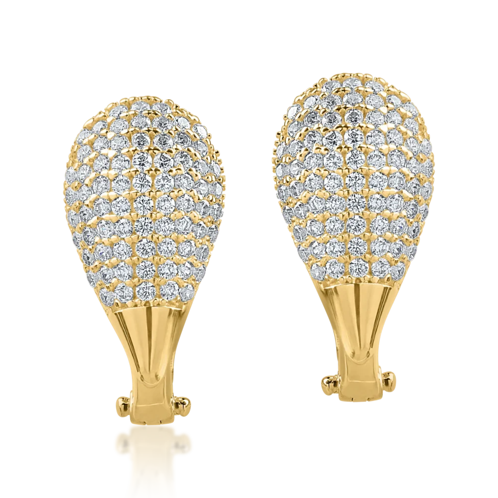 Cercei din aur galben - imagine 2