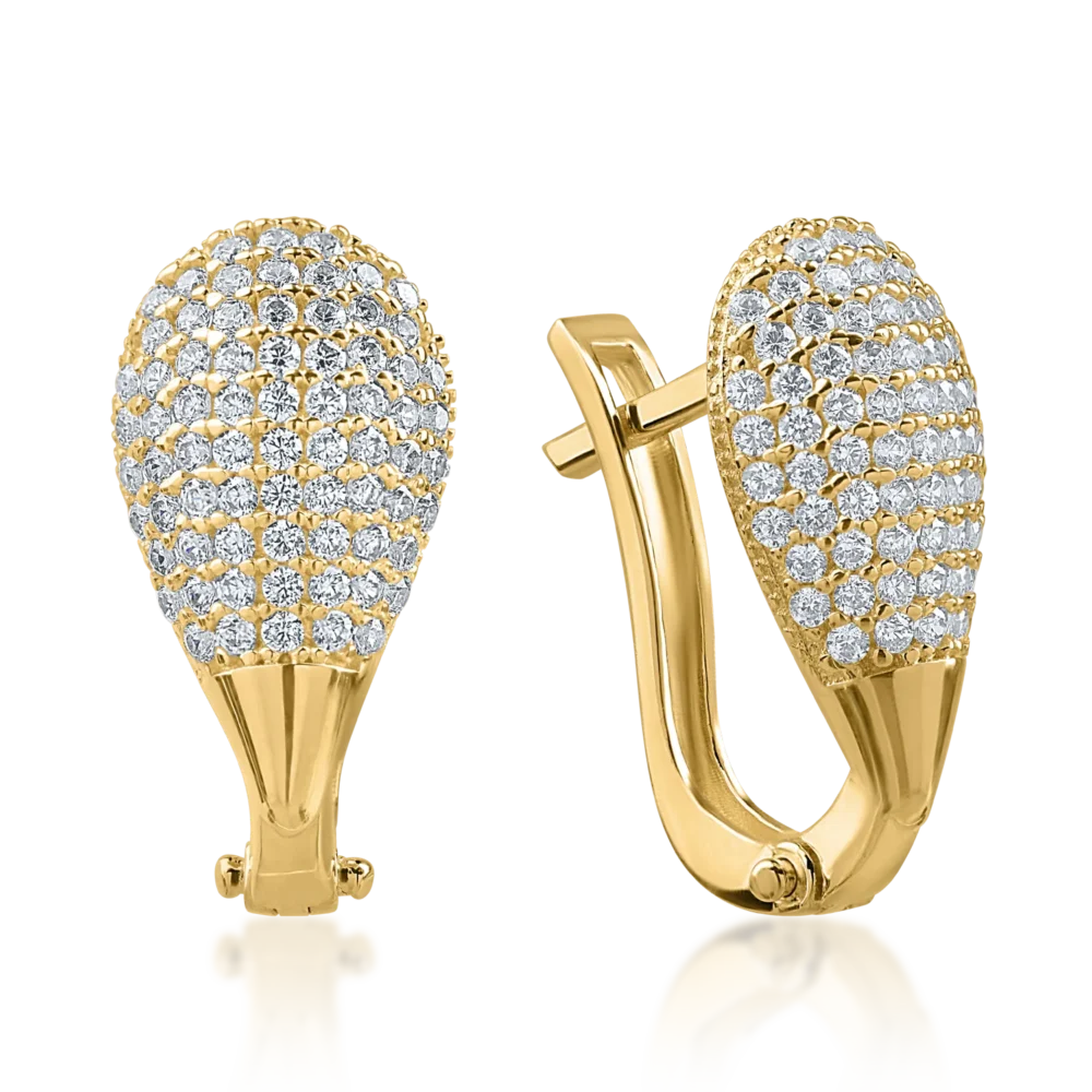 Cercei din aur galben