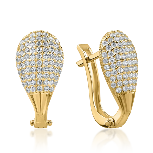 Cercei din aur galben