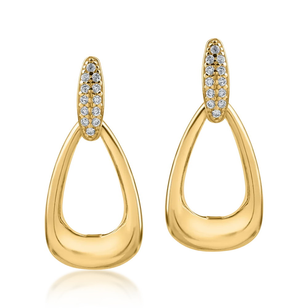 Cercei din aur galben - imagine 2