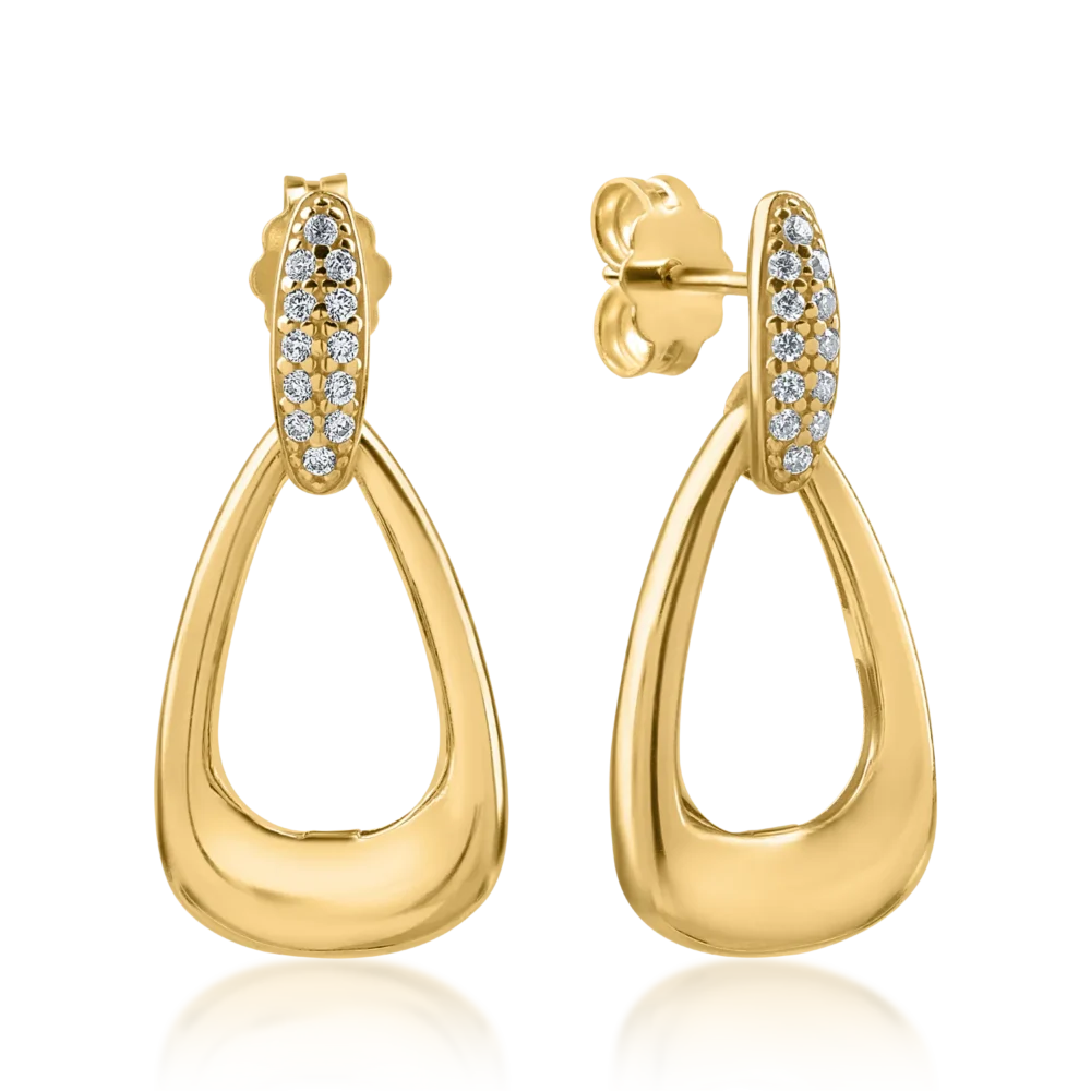 Cercei din aur galben