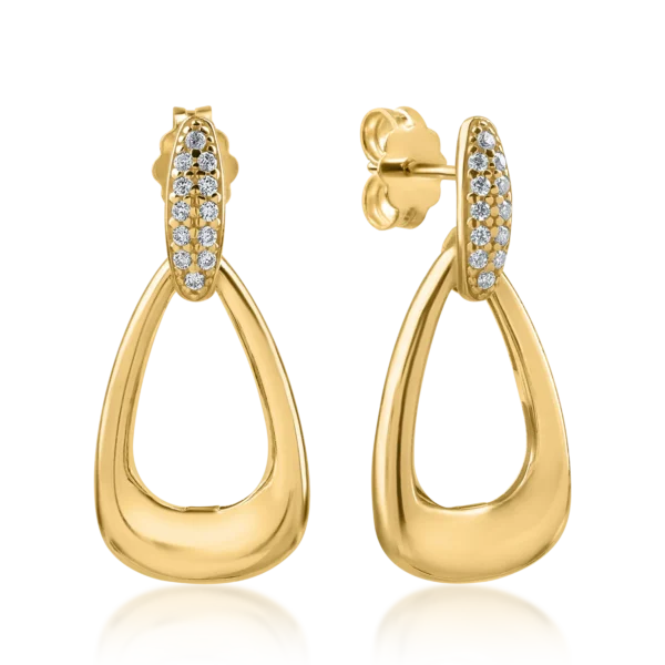 Cercei din aur galben