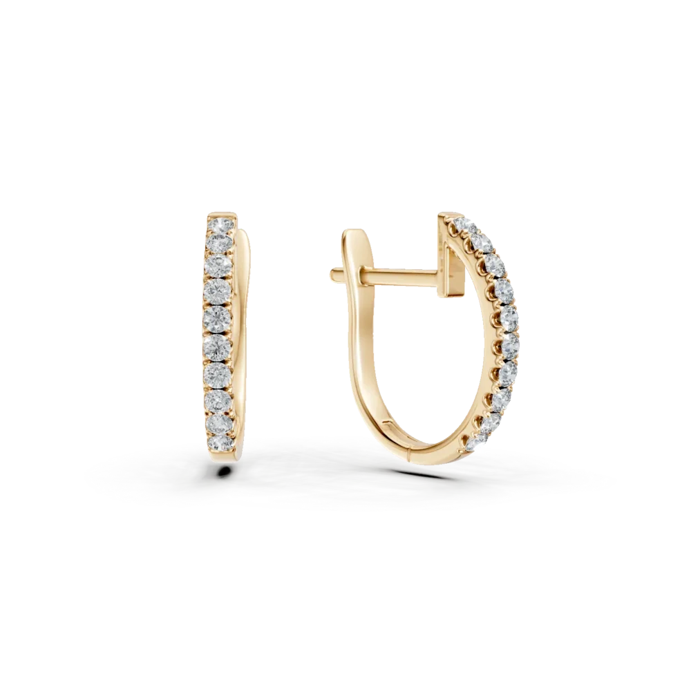 Cercei din aur galben