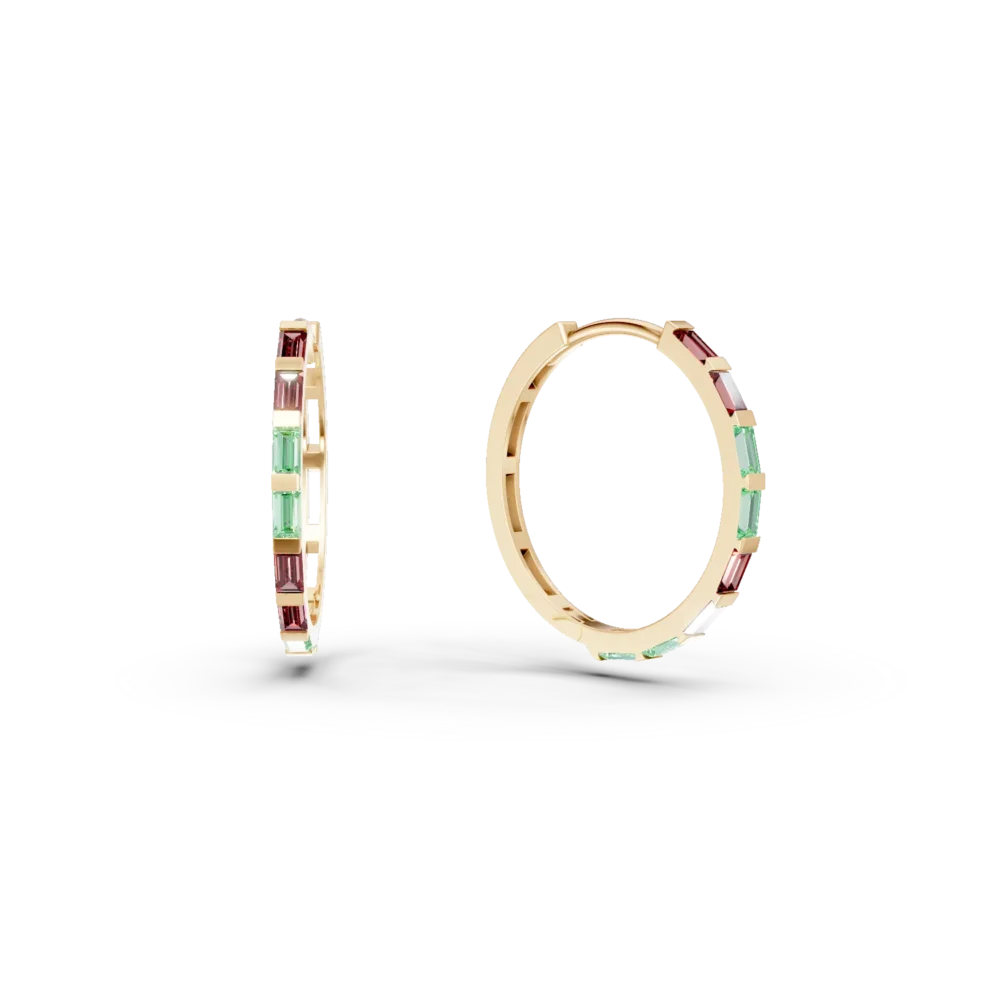 Cercei din aur galben