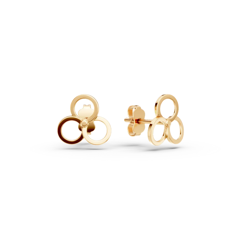 Cercei din aur galben