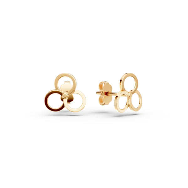 Cercei din aur galben