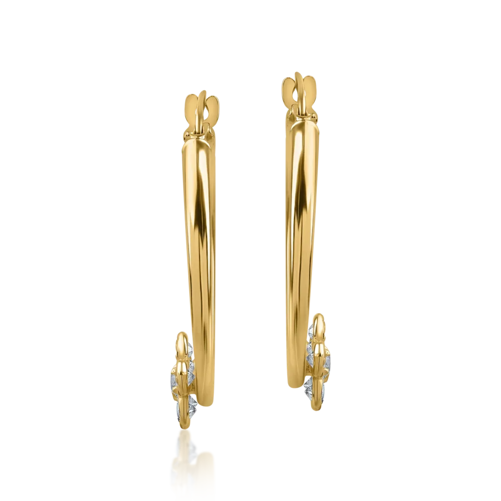 Cercei din aur galben - imagine 2