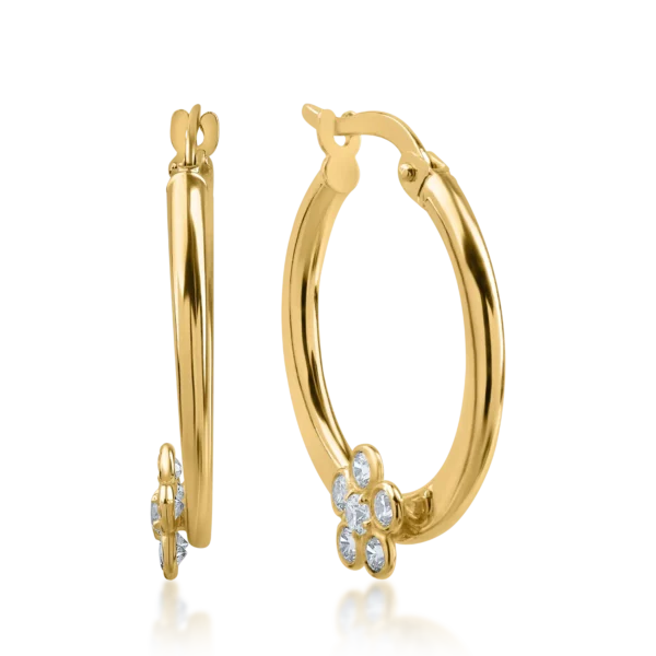 Cercei din aur galben