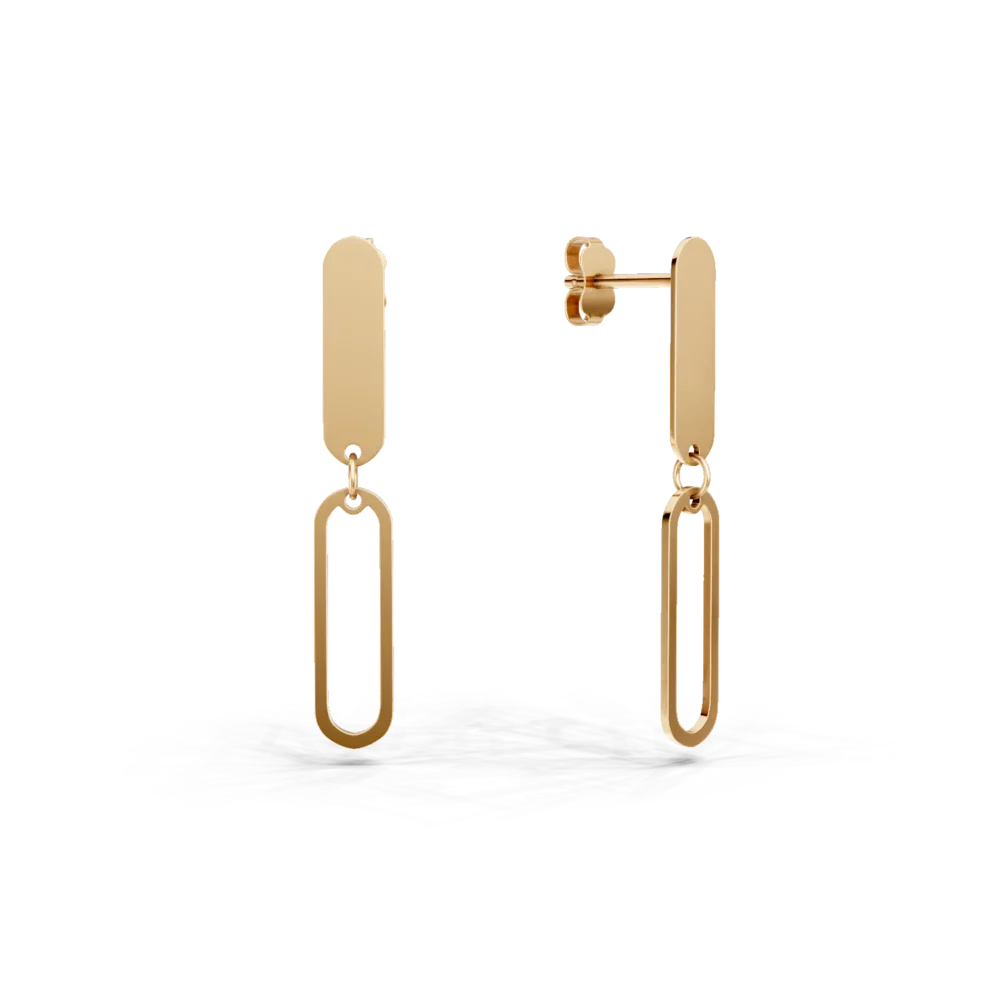 Cercei din aur galben