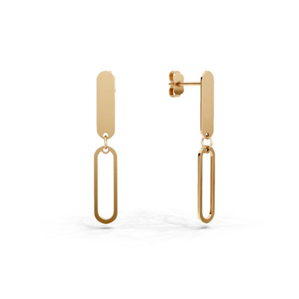 Cercei din aur galben