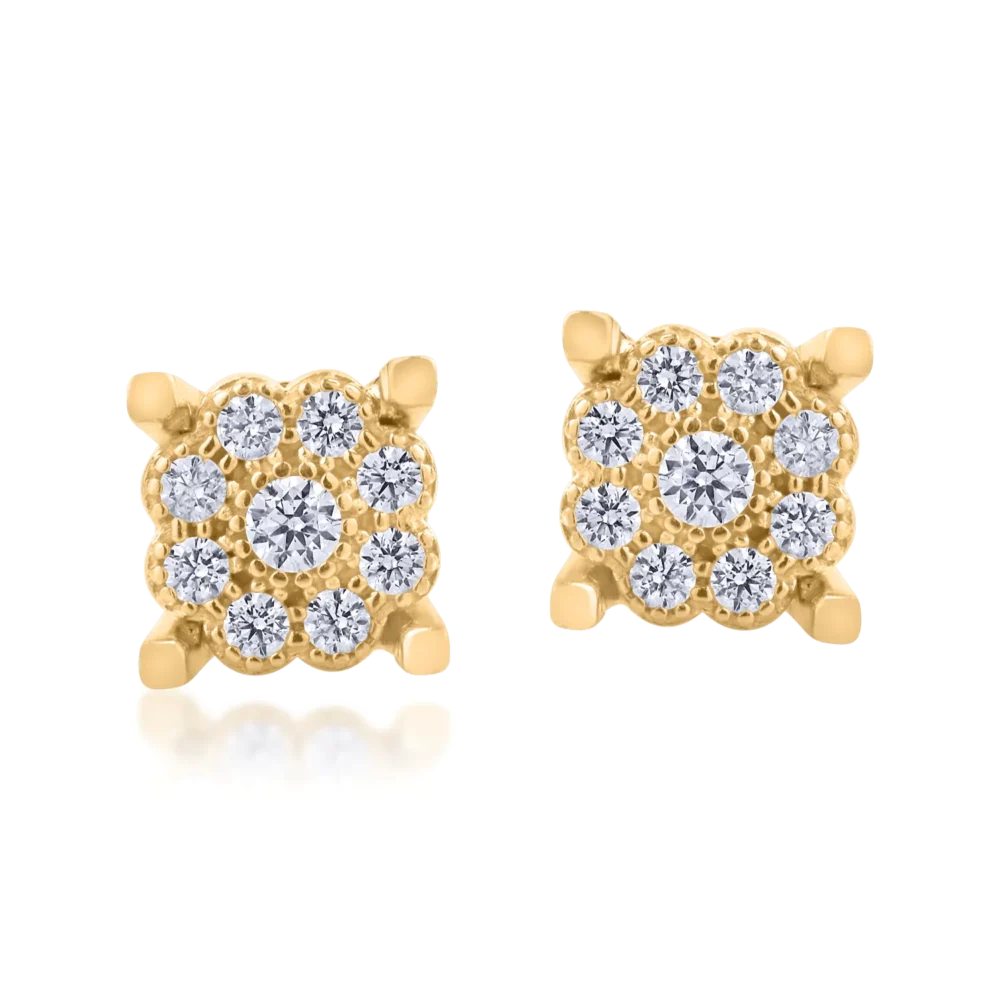 Cercei din aur galben - imagine 2