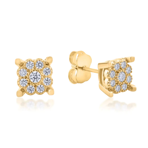 Cercei din aur galben