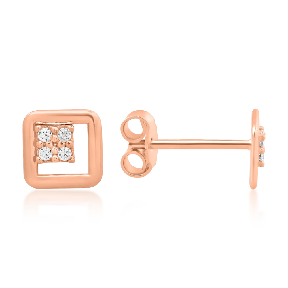 Cercei din aur roz - imagine 3