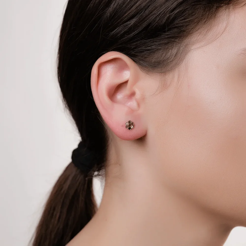 Cercei din aur roz - imagine 3