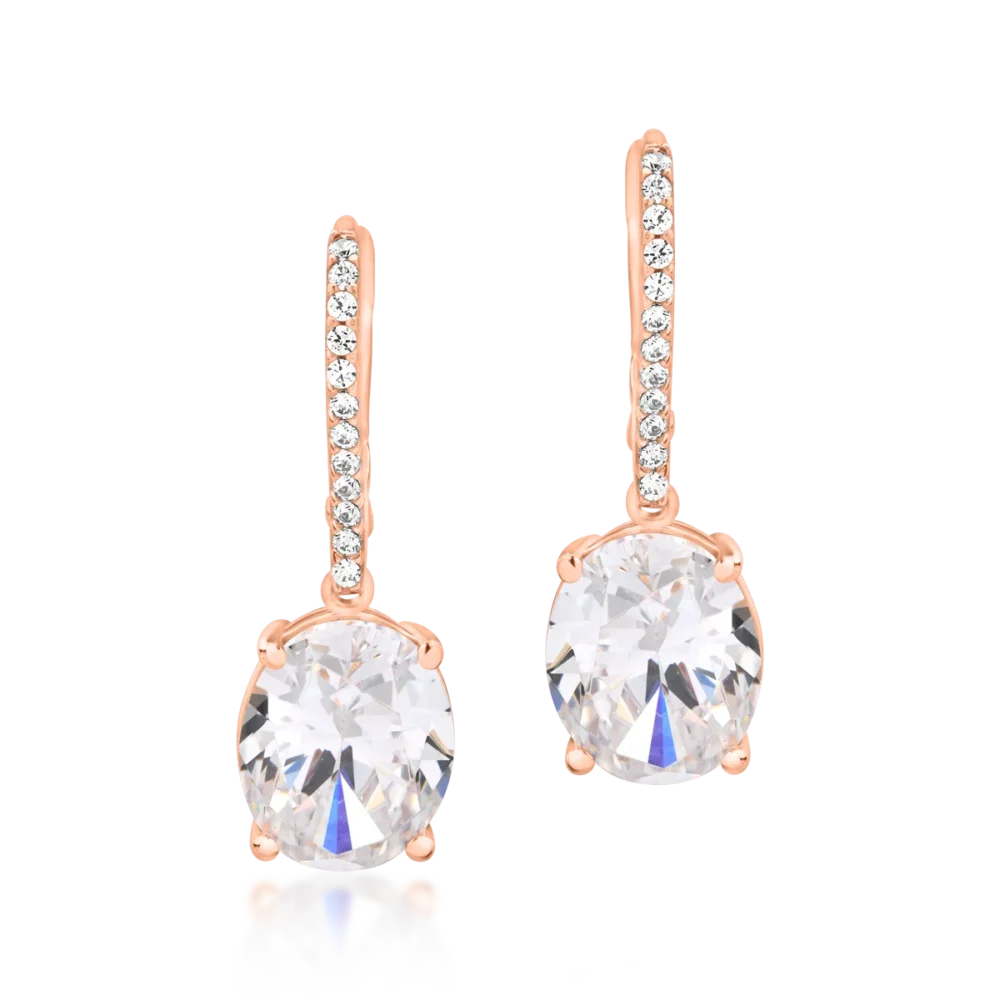 Cercei din aur roz - imagine 2