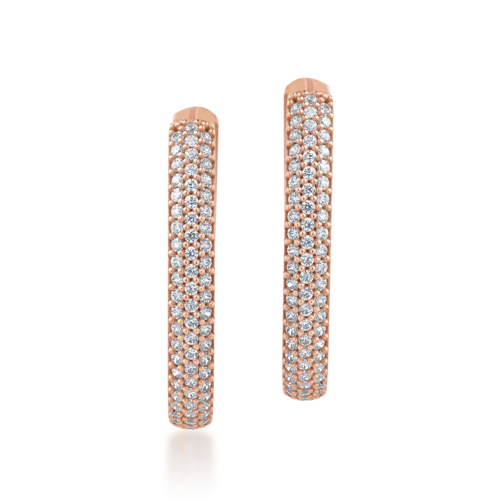 Cercei din aur roz - imagine 2