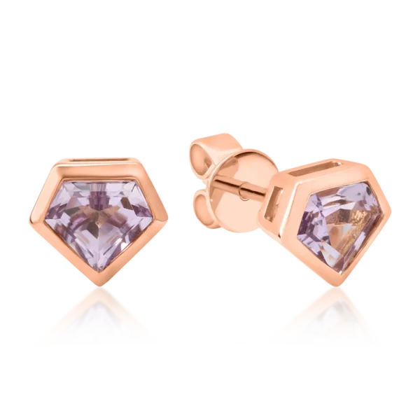 Cercei din aur roz cu ametiste roz de 1.029ct