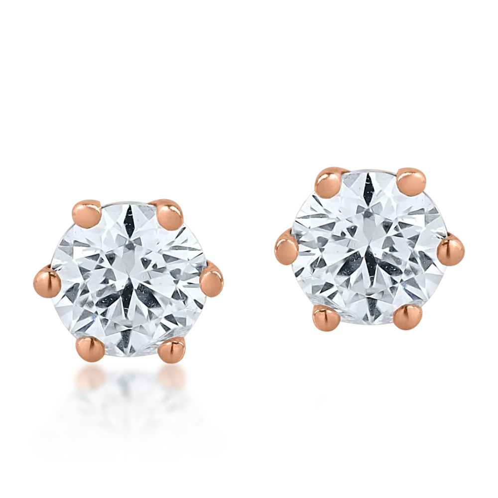 Cercei din aur roz - imagine 2