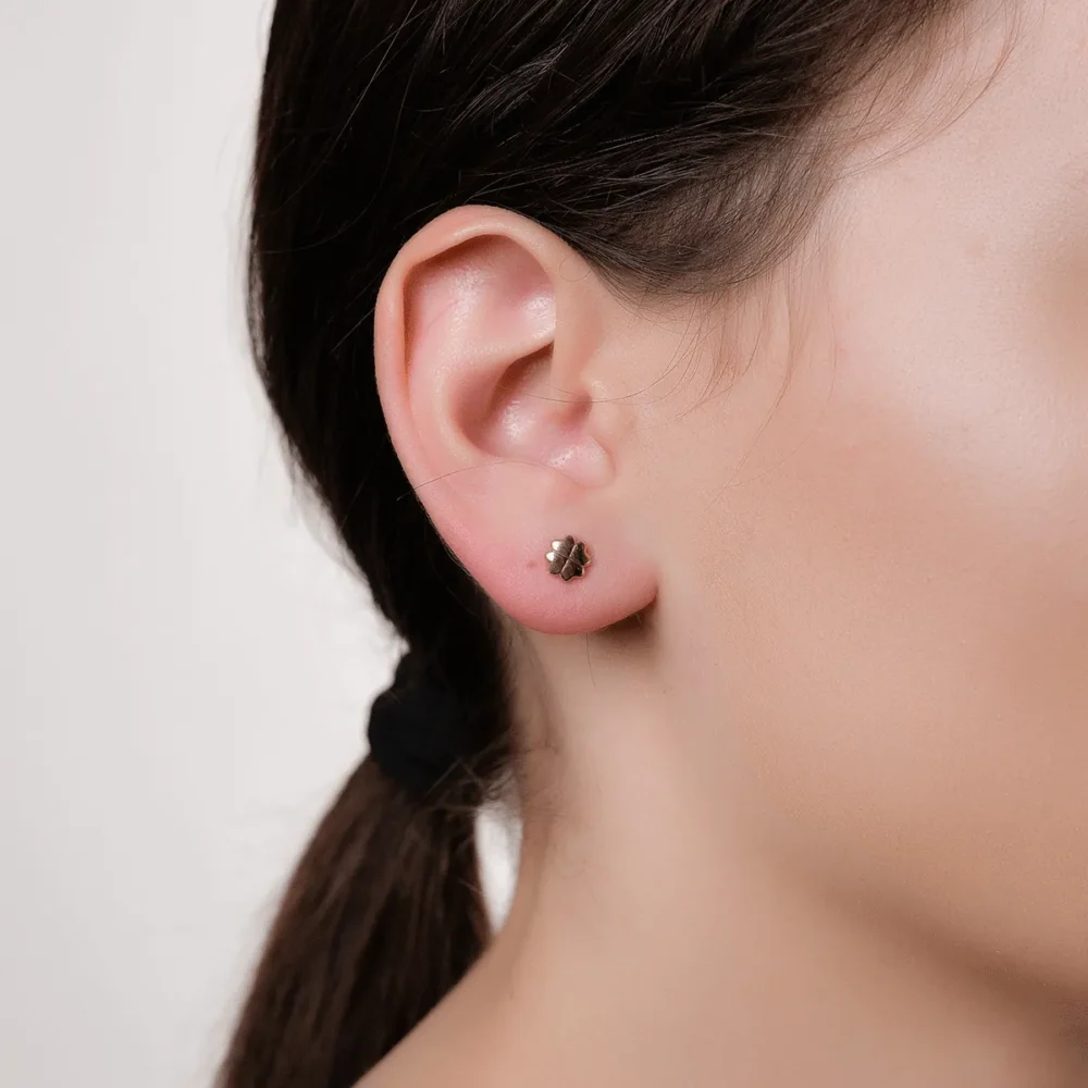 Cercei din aur roz - imagine 3