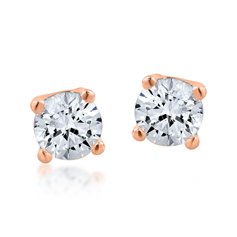 Cercei din aur roz - imagine 2