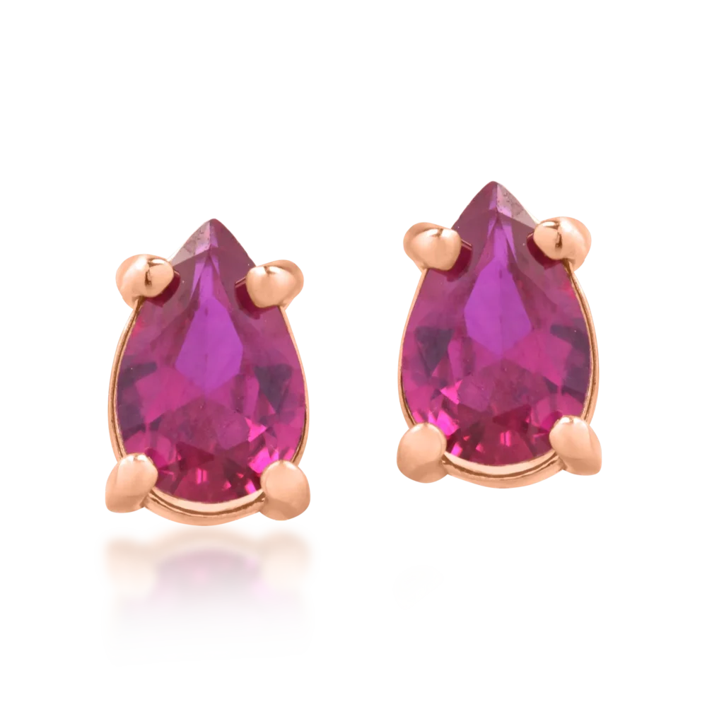 Cercei din aur roz - imagine 2