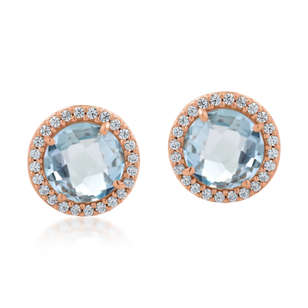 Cercei din aur roz - imagine 2